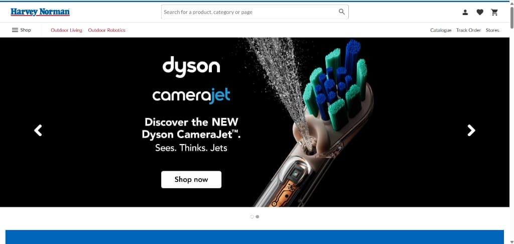 Screenshot of Harvey Norman